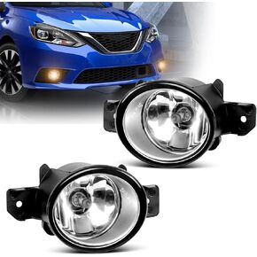 Fog Lights for 2007-2018 Nissan Altima,2007-2014 Maxima,2013-2016 Pathfinder,2012-2019 Versa,2004-2019 Sentra Replacement Kit for 2008-2016 Rogue with H11 12V 55W Halogen Bulbs(Clear Lens)
