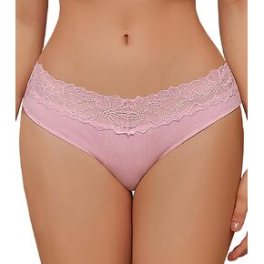 Hibluco Women Sexy Underwear Lace Waistband Hipster Panties Elastic Brief