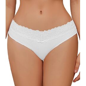 Hibluco Women Sexy Underwear Lace Waistband Hipster Panties Elastic Brief