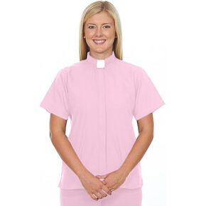 Clergy Shirts for Women with Tab Collar | Short Sleeves | Minister Clergy Apparel | Priest Shirt