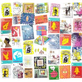 1000 Stamps from Netherlands | Christmas | December | Mixed Philately | Used Postage Stamps Off Paper