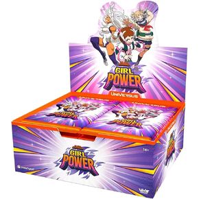 Universus My Hero Academia: Girl Power Booster Display - Includes 24 Booster Packs (11 Cards Ea), Deck-Building Card Game, Powerful Female Characters