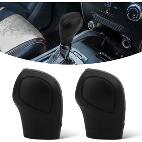 ANBUY قطعتين من أغطية مقبض ناقل الحركة للسيارات، غطاء واقٍ من السيليكون المرن لنقل الحركة، طقم ديكور تلقائي، واقيات متينة لأكمام نقل التروس (أسود) in Kuwait