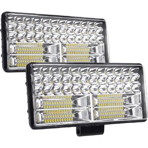 HUSUKU Led Work Light for Truck, 9 inch 12-80V 84LED 32000lm 250W Spot & Flood Combo Off Road Light Bar Waterproof Led Driving Light Assemblies for Tractor Pickup Cabin Boat Car Jeep SUV ATV (Pair)