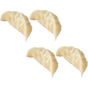 Decor 4pcs Artificial Dumplings Lifelike Dumpling Fake Food Model Fake Bread Artificial Cake Realistic Cake Artificial Bread Loaf Lifelike Food Models s French Child PVC Key Chain