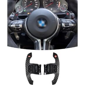 Red Carbon Fiber Paddle Shifter Extensions for BMW F02, F06, F11, F12, F15, F20, F21, F23, F26, F30, F31, F34, F36, F80, F82, M3, M4, M5, M6, X6 | Steering Wheel Extensions
