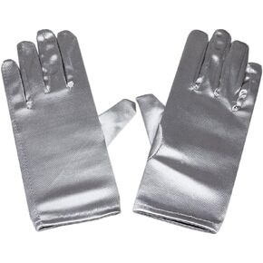 Silky Satin Gloves Wrist Length Adult Size For Ladies