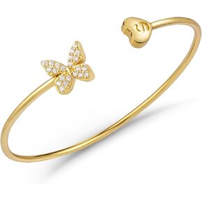 SELOVO Letter Bracelet Women Initial Bracelets Butterfly Heart Bracelets for Women