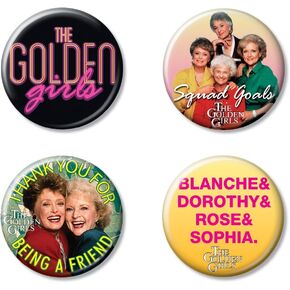 Ata-Boy The Golden Girls Assortment # 1 Set of 4 1.25" Collectible Buttons…
