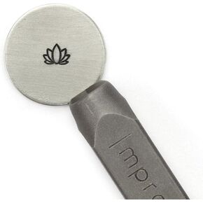 ImpressArt - Lotus Flower Signature Design Metal Stamp, 6mm