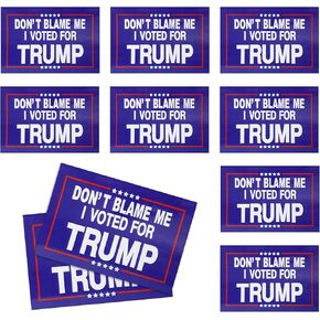 10 قطع من ملصقات ترامب ذاتية اللصق، مقاس 5.91 × 3.94 بوصة، لقد قمت بالتصويت لملصقات ترامب المقاومة للماء، ملصقات الحملة الرئاسية للسيارات والشاحنات (أزرق داكن) in Kuwait