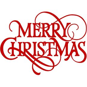 Merry Christmas Decal Vinyl Sticker Auto Car Truck Wall Laptop | Red | 5.5" x 4"