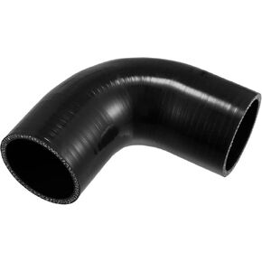 90 Degree Elbow Coupler Silicone Hose, 38mm 1.5" ID 102mm Length Intercooler Tube Universal for Car Engine Durable Silicone Black for Turbo Intake