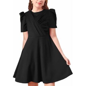 Teen Girls Elegant Junior Dress High Waist A-Line Homecoming Casual Party Special Occasion Dance Dresses,8-14 Years