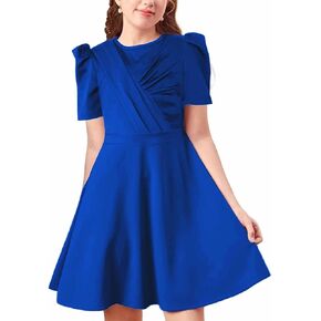 Teen Girls Elegant Junior Dress High Waist A-Line Homecoming Casual Party Special Occasion Dance Dresses,8-14 Years