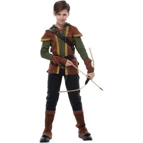 EraSpooky Boys Robin Hood Archer Costume Kids Forest Hunter Halloween Outfits