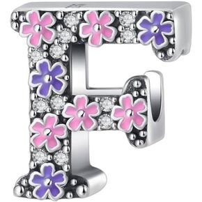 925 Sterling Silver A-Z Letter Charms for Women Bracelet Necklace Pendants with 5A Cubic Zirconia,Alphabet Charms for Christmas Anniversary,Jewelry Gift for Women Friends Family in Saudi Arabia