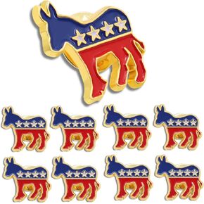 12/24/50/100Pcs Democratic Party Donkey Enamel Pins Bluk -Show Your Support for Elections and Political Parties