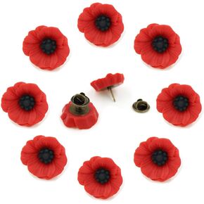 Remembrance Day Poppy Brooch Poppy Flower Pin, Lest We Forget Canadian Poppy Day Gift Veterans Day Memorial Day Lapel Pin for Women Men