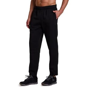 RBX Men's Fleece Sweatpants, Adjustable Leg Opening Fleece Pants Cold Weather Workout Pants with Pockets, Ankle Zippers