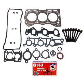 DNJ HGB526 مجموعة حشية رأس الأسطوانة مع مجموعة مسامير الرأس لـ 1989-2000 Geo Metro 1.0L 993cc 61cid L3 SOHC