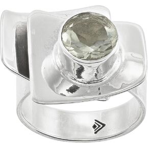 Silpada 'Every Spotlight’ Sterling Silver Green Amethyst Ring