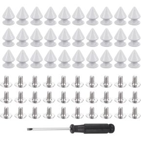 HARFINGTON 50 Set Metal Tree Spikes and Studs 12mm 15/32" Screw Back Metallic Alloy Rivets Punk Cone Spikes for DIY Leathercraft Decoration Belts Clothing Accessories, Dark Purple in Saudi Arabia
