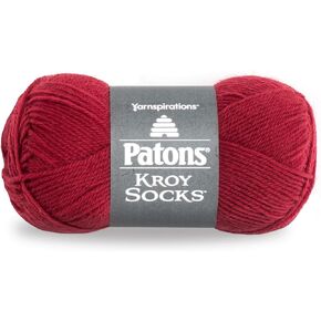 Patons Kroy Socks Yarn - (1) Gauge - 1.75 oz - Red - For Crochet, Knitting & Crafting
