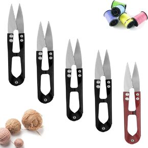 5 Pcs Thread Snips, Yarn Thread Cutter, High-Carbon Steel Sewing Scissors, Mini Small Snips Trimming Nipper Sewing Snips for Stitch, Knitting, Mini DIY Supplies, Crafts