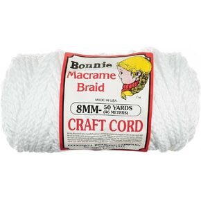 8mm Bonnie Crafting Cord - for Macramé and Other Crafts - 50 Yard Skein (Pearl)
