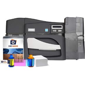 Card Imaging Fargo DTC4500e Dual side ID Card Printer & Supplies Bundle Software