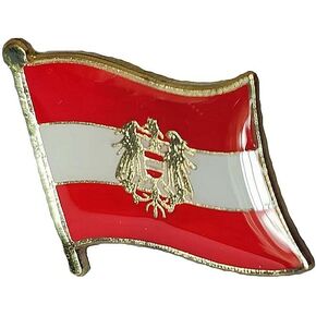 vmcoatdu Austria W/Eagle National Flag International Travel Small Pins Enamel Made Metal Souvenir for Hat Clothes Backpack