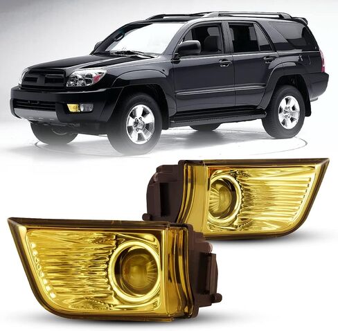 Winjet Fog Lights OEM Series for [2003 2004 2005 Toyota 4Runner] Driving Projector Fog Lights Lamps Assembly Pair Replacement W/9006 12V51W Halogen Bulbs (Clear Lens) in Kuwait