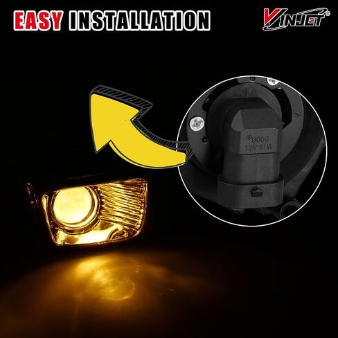 Winjet Fog Lights OEM Series for [2003 2004 2005 Toyota 4Runner] Driving Projector Fog Lights Lamps Assembly Pair Replacement W/9006 12V51W Halogen Bulbs (Clear Lens) in Kuwait