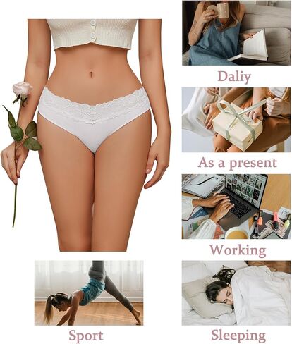 Hibluco ملابس داخلية نسائية مثيرة من الدانتيل وحزام الخصر سراويل داخلية مرنة in Kuwait
