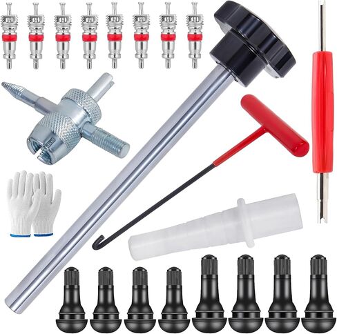 51025 Quick Tire Valve Change Tool for Cars,Tire Valve Stem Core Quickly Replacement Tool Kit,Perfect Tool for Replacing Leaky Valves in Cars,ATVs,Trucks, etc.with TR413/TR414/TR418 in Kuwait