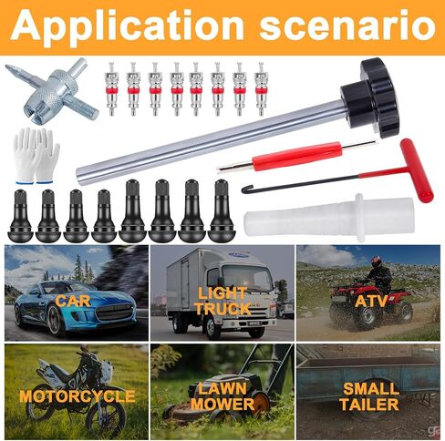 51025 Quick Tire Valve Change Tool for Cars,Tire Valve Stem Core Quickly Replacement Tool Kit,Perfect Tool for Replacing Leaky Valves in Cars,ATVs,Trucks, etc.with TR413/TR414/TR418 in Kuwait