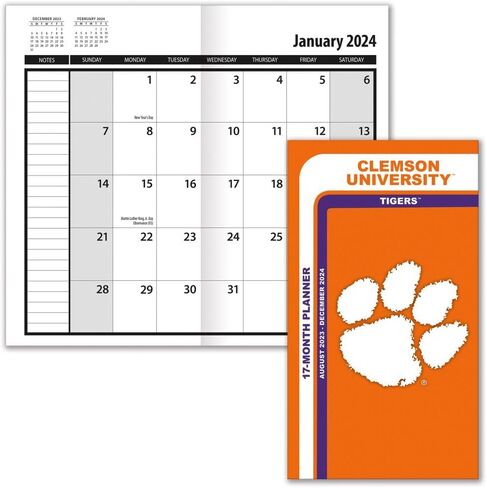 TURNER SPORTS Clemson Tigers 2024-25 17-Month Pocket Planner (25998890505) in Saudi Arabia