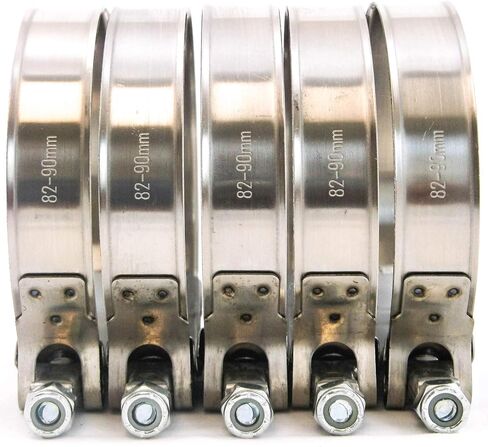 20x قسط 304 الفولاذ المقاوم للصدأ T-Bolt توربو خرطوم سيليكون المشبك 1.5 بوصة 38-44 مللي متر in Saudi Arabia