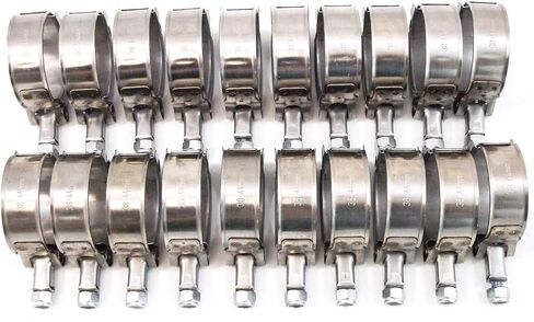 20x قسط 304 الفولاذ المقاوم للصدأ T-Bolt توربو خرطوم سيليكون المشبك 1.5 بوصة 38-44 مللي متر in Saudi Arabia