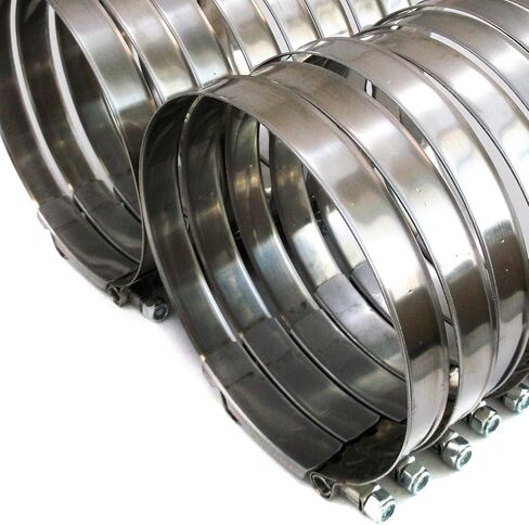 20x قسط 304 الفولاذ المقاوم للصدأ T-Bolt توربو خرطوم سيليكون المشبك 1.5 بوصة 38-44 مللي متر in Saudi Arabia