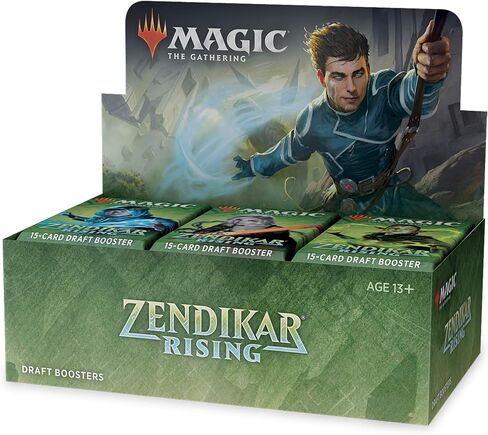 Magic The Gathering Zendikar Rising Draft Booster Box | 36 Booster Packs (540 Cards) + 1 Box Topper | 36 Full Art Lands | Factory Sealed in Saudi Arabia