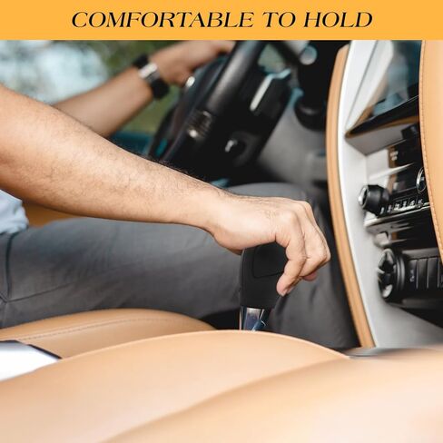 ANBUY قطعتين من أغطية مقبض ناقل الحركة للسيارات، غطاء واقٍ من السيليكون المرن لنقل الحركة، طقم ديكور تلقائي، واقيات متينة لأكمام نقل التروس (أسود) in Kuwait