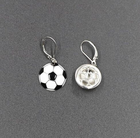 Rnivida Sports Earrings with 925 Sterling Silver Leverback,Football Earring,Basketball Earring,Soccer Earring for Women Jewelry Gifts in Kuwait