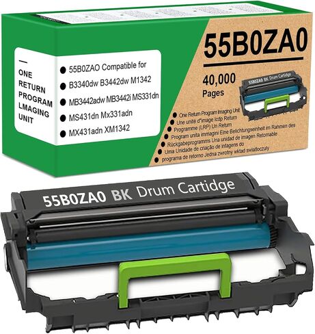 Remanufactured 55B0ZA0 Drum Unit Compatible for Lexmark 55B0ZA0 Imaging Units for MS331 B3340dw B3442dw MB3442adw MB3442i MS431dn MS331dn M1342 MX331adn MX431adn XM1342 in Saudi Arabia