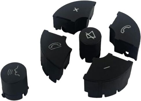Car Steering Wheel Button Cover Replacement Voice Audio Control for Mercedes Benz C E S Class W204 W212 W221 GLK X204 (1pack Black-Right) in Saudi Arabia