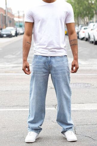 Victorious Men's Essential Baggy Wide Denim Jeans in Saudi Arabia