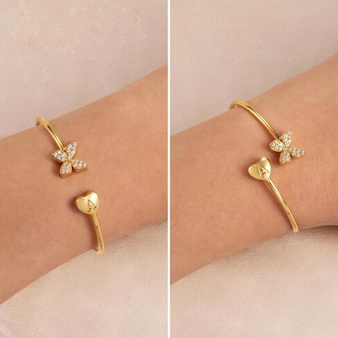 SELOVO Letter Bracelet Women Initial Bracelets Butterfly Heart Bracelets for Women in Kuwait