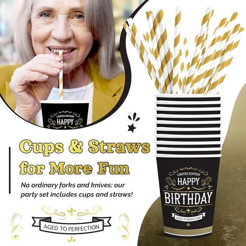 زينة حفلات عيد ميلاد الخنزير، 120 قطعة من لوازم الحفلات ذات طابع الخنزير، أدوات مائدة رائعة للاستعمال مرة واحدة تتضمن أطباق ورقية ومناديل وأكواب وقش | يخدم 24 in Kuwait