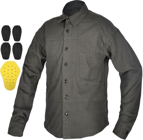 Men's Motorcycle Shirt All Season Biker Shirt Water Resistant and Durable with 5x CE Armor in Saudi Arabia